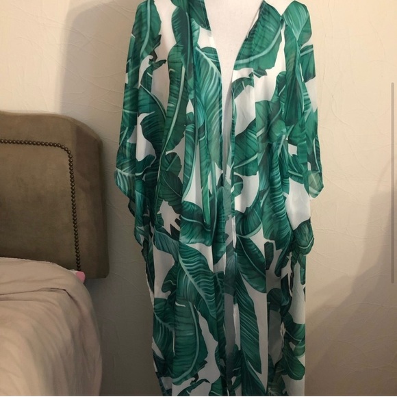Palm Tree Duster Swim Cover Up - Picture 3 of 4